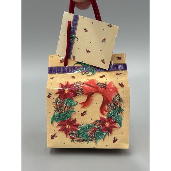 Russ Gift Bag Shaped Musical Wind Up Ornament Have Yourself Merry Lil Christmas - Picture 2 of 5